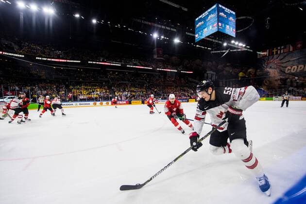180519 Canadian Colton Parayko during the semi-final of the ice hockey World Cup between Canada and Switzerland on May 19, 2018 in Copenhagen  Copyright: PETTERxARVIDSON BB180519PA159