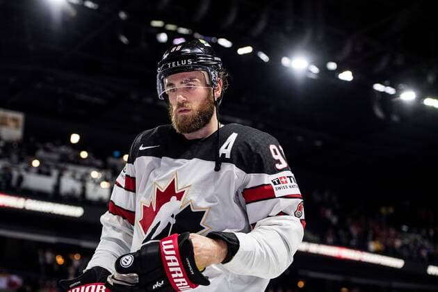180519 Canadas Ryan O Reilly dies as he leaves the ice after the semi-finals of the ice hockey World Cup between Canada and Switzerland on May 19, 2018 in Copenhagen  Copyright: PETTERxARVIDSON BB180519PA183