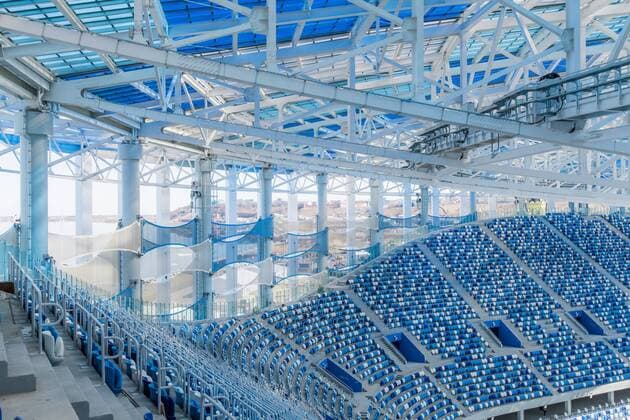 (180520) -- MOSCOW, May 20, 2018 -- Picture taken on April 16, 2018 shows the inside view of Nizhny Novgorod Stadium which will host the 2018 World Cup matches in Volgogard, Russia. ) (SP)RUSSIA-NIZHNY NOVGOROD-WORLD CUP-STADIUM FIFAxLOC 