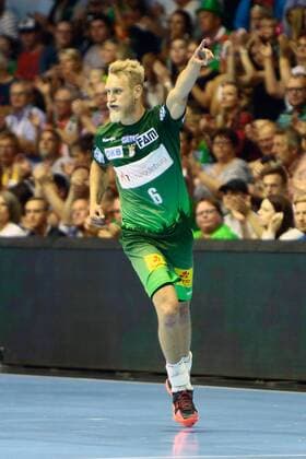 SC Magdeburg vs Frisch Auf Göppingen Matthias Musche Magdeburg 6 Cheers Torjubel celebrates the goal celebration SC Magdeburg vs Frisch Auf Göppingen Handball Ottostadt Magdeburg EHF Cup Finals 2018 Season 2017 2018 20 05 2018 Magdeburg Copyright: xTaegerEibner-Pressefotox EP_taeger