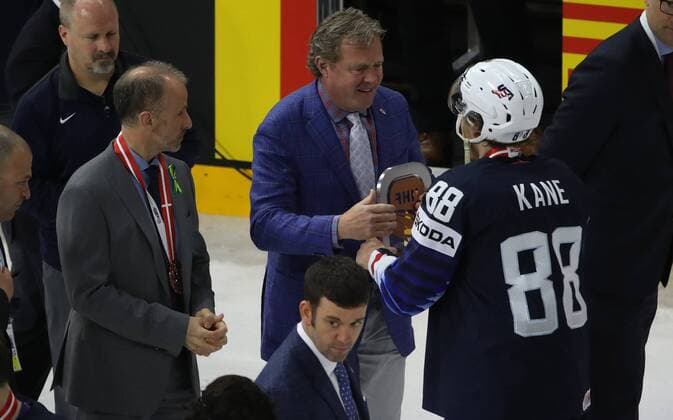 Ice hockey Eishockey - IIHF WC, USA vs CAN COPENHAGEN,DENMARK,20.MAY.18 - ICE HOCKEY - IIHF World Championships, match for third place, USA vs Canada. Image shows Patrick Kane (USA). GEPAxpictures xAndreasxPranter