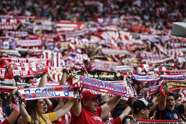 20th May 2018, Wanda Metropolitano, Madrid, Spain; La Liga football, Atletico Madrid versus Eibar; Atletico de Madrid fans  ActionPlus12027770 ShotxforxPress
