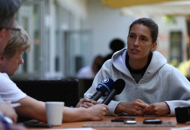 21 05 2018 Tennis Nürnberger Versicherungscup Insurance Cup WTA Tournament Tournament Ladies Women JüRa Andrea Petkovic GER in an interview