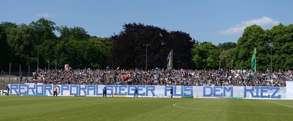 Soccer Men Season 2017 2018 Final in the Regional Cup Brandenburg SV Babelsberg 03 FC Energie Cottbus Fans from Babelsberg Record Cup winners from the neighborhood 21 05 2018 Copyright: xMatthiasxKochx