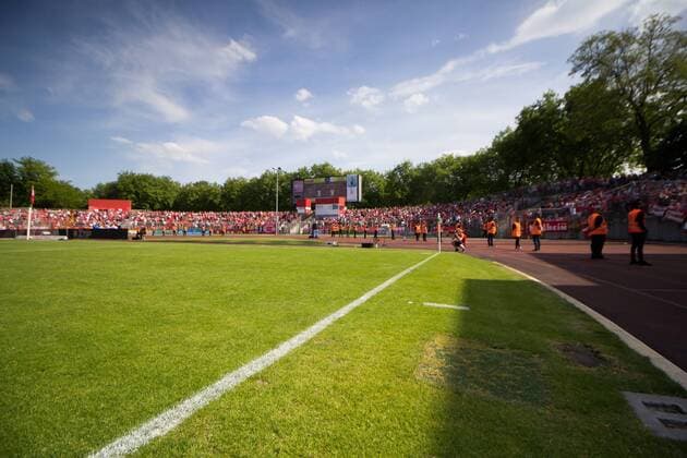 Fußball Niederrheinpokal Final SC Rot Weiss Oberhausen Rot Weiss Essen on 21 05 2018 in Niederrheinstadion in Oberhausen Guestreview Niederrheinstadion