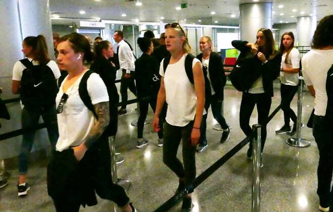 Lyon vs Wolfsburg Final CL Women Kiev Ukraine 22 05 2018 FOOTBALL Olympique Lyon vs VfL Wolfsburg Final UEFA Womens Champions League Season 2017 18 Picture shows Arrival Kiev Kiev