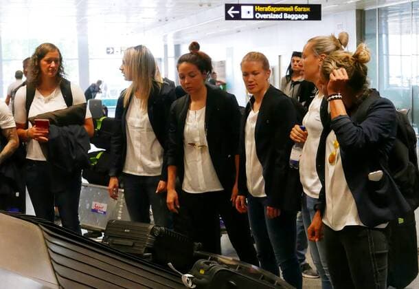 Lyon vs Wolfsburg Final CL Women Kiev Ukraine 22 05 2018 FOOTBALL Olympique Lyon vs VfL Wolfsburg Final UEFA Womens Champions League Season 2017 18 Picture shows Arrival Kiev Kiev