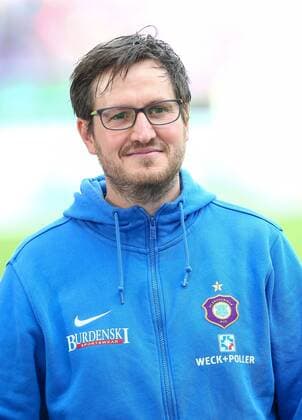 Erz Aue Karlsruhe Soccer 2 Bundesliga Relegation Aue 22 05 2018 Erzgebirgsstadion Soccer Second leg Relegation 2 Bundesliga FC Erzgebirge Aue vs. Karlsruher SC 3 1 1 1 Bild Coach Hannes Drews Aue