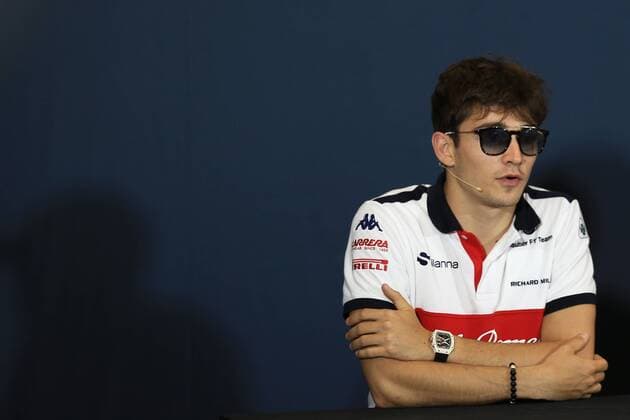 23rd May 2018, Circuit de Monaco, Monaco, Monte Carlo; Monaco Formula 1 Grand Prix, Wednesday press conference PK Pressekonferenz Alfa Romeo Sauber F1 Team, Charles Leclerc  ActionPlus12028250 Octane