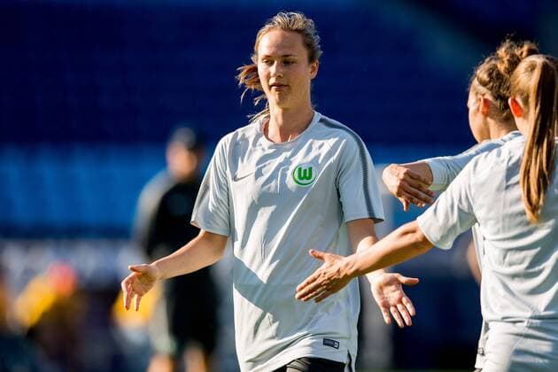 180523 Caroline Graham Hansen or Wolfsburg during a training session on May 23, 2018 in Kyiv Photo Vegard Wivestad GRAD BILLING BODY N Code VG 170172  Copyright: VEGARDxWIVESTADxGR¯TT BB180523BB478