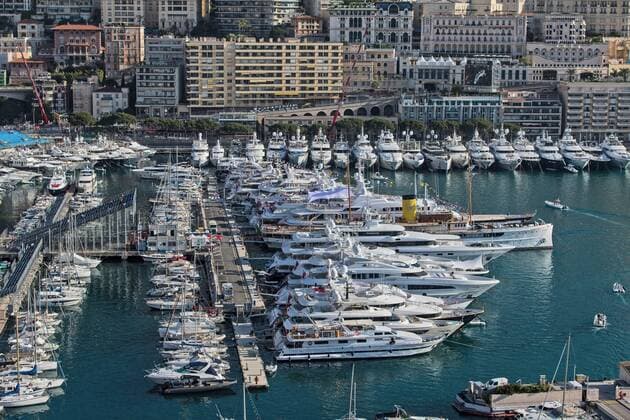 View of the Port of Monte Carlo Grand Prix of Monaco 2018 Race Motorsport Formula 1 24 05 2018 Grand Prix of Monaco 2018 Race Motorsport Formula 1 24 05 2018 Monte Carlo Copyright: xIllman Eibner-Pressefotox EP_ANS