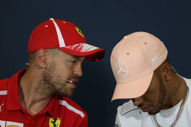 Sebastian Vettel Scuderia Ferrari Lewis Hamilton Mercedes Grand Prix formula 1 GP Monaco 24 05 2018 Photo mspb Jean Pentin Sebastian Vettel Lewis Hamilton Formula 1 GP Monaco 2018