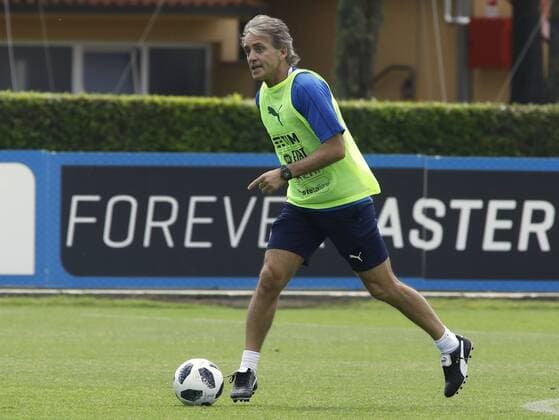 Photo Marco Bucco LaPresse May 24, 2018 Empoli (Italy) Soccer National A retreat In the pic:Roberto Mancini Foto Marco Bucco LaPresse 24 05 2018 Coverciano-Firenze (Italia) Sport Calcio Raduno Nazionale A Nella foto:& xa0;Roberto Mancini Photo Marco Bucco LaPresse May 24, 2018 Empoli (Italy) Sport Soccer National A retreat In the pic:Roberto Mancini  Copyright: xMarcoxBucco LaPressex