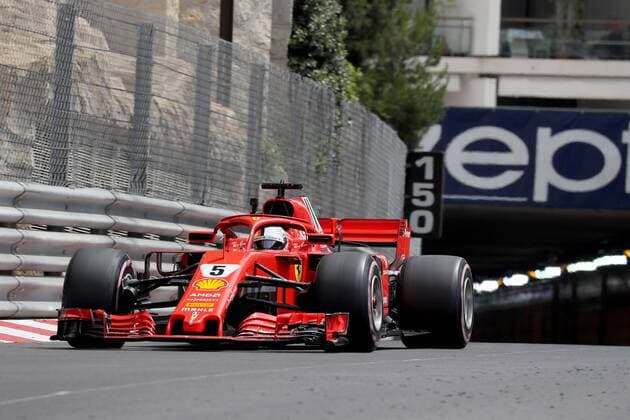 Photo4 LaPresse 24 05 2018 Monte Carlo, Monaco Grand Prix Formula One Monaco 2018 In the pic: Sebastian Vettel (GER) Scuderia Ferrari SF71H & xa9; Photo4 LaPresse 24 05 2018 Monte Carlo, Monaco Sport Grand Prix Formula One Monaco 2018 In the pic: Sebastian Vettel (GER) Scuderia Ferrari SF71H  Copyright: xPhoto4 LaPressex