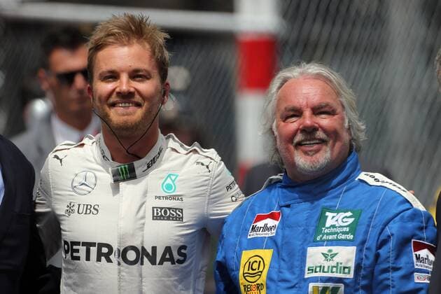 Photo4 LaPresse 24 05 2018 Monte Carlo, Monaco Grand Prix Formula One Monaco 2018 In the pic: Keke Rosberg (FIN) Williams FW07C Nico Rosberg (GER) Mercedes W07 & xa9; Photo4 LaPresse 24 05 2018 Monte Carlo, Monaco Sport Grand Prix Formula One Monaco 2018 In the pic: Keke Rosberg (FIN) Williams FW07C Nico Rosberg (GER) Mercedes W07  Copyright: xPhoto4 LaPressex