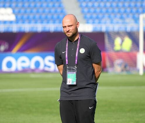 Lyon vs Wolfsburg Final CL Women Kiev Ukraine 24 05 2018 FOOTBALL Olympique Lyon vs VfL Wolfsburg Final UEFA Womens Champions League Season 2017 18 Image shows head coach Stephan Lerch VfL Wolfsburg Kyiv