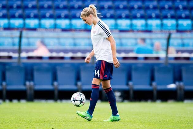 180524 Ada Hegerberg of Lyon ahead of the UEFA Womens Champions League final between VfL Wolfsburg and Olympique Lyonnais on May 24, 2018 in Kyiv Photo Vegard Wivestad Cave BILDBYRAN Code VG 170174  Copyright: VEGARDxWIVESTADxGRoTT BB180524BB012