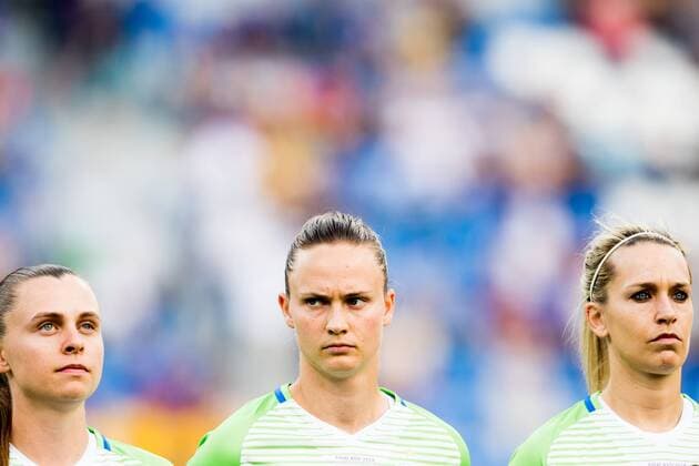 180524 Caroline Graham Hansen or Wolfsburg ahead of the UEFA Womens Champions League final between VfL Wolfsburg and Olympique Lyonnais on May 24 2018 in Kyiv Photo Vegard Wivestad Grott BILDBYRAN Code VG 170174  Copyright: VEGARDxWIVESTADxGRoTT BB180524BB021
