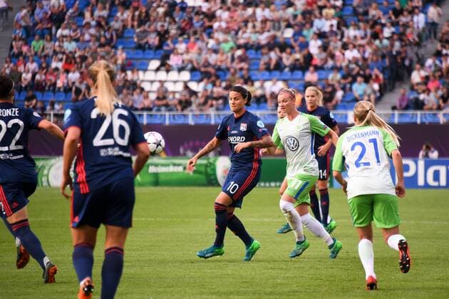 10 DZSENIFER MAROZSAN (OL) - 11 ALEXANDRA POPP (WOL) FOOTBALL FEMININ : Wolfsburg vs Lyon - Ligue des Champions - Finale - 24 05 2018 AnthonyBIBARD FEP Panoramic 