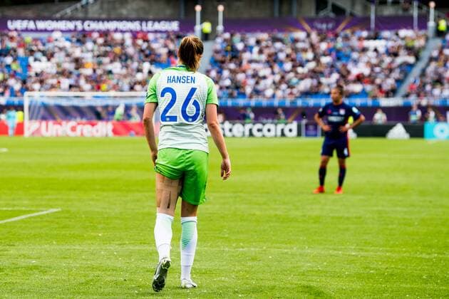 180524 Caroline Graham Hansen or Wolfsburg during the UEFA Womens Champions League final between VfL Wolfsburg and Olympique Lyonnais on May 24, 2018 in Kyiv Photo Vegard Wivestad Cave BILDBYRAN Code VG 170174  Copyright: VEGARDxWIVESTADxGRoTT BB180524BB036