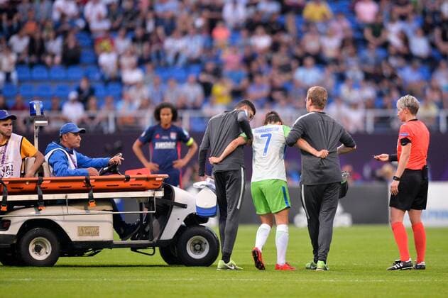 07 SARA BJORK GUNNARSDOTTIR (WOL) - BLESSURE FOOTBALL FEMININ : Wolfsburg vs Lyon - Ligue des Champions - Finale - 24 05 2018 AnthonyBIBARD FEP Panoramic 