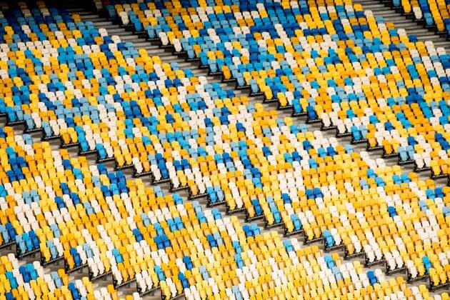 180525 General interior view of the NSC Olimpiyskiy stadium ahead of the UEFA Champions League final between Real Madrid and Liverpool on May 25, 2018 in Kyiv Photo Vegard Wivestad GRAD PICTURE BENCH N Code VG 170175  Copyright: VEGARDxWIVESTADxGR¯TT BB180525BB009