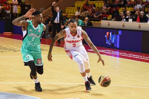 D.J. Cooper - Monaco bat Pau-Orthez (99-97) en quart de finale aller des play-offs de la Jeep Elite BASKET BALL : Monaco vs Pau Orthez - Jeep Elite - 23 05 2018 LionelUrman Panoramic 