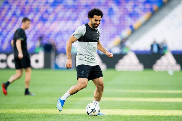 180525 Mohamed Salah of Liverpool during a training session on May 25, 2018 in Kyiv Photo Vegard Wivestad Cave BILDBYRAN Code VG 170176  Copyright: VEGARDxWIVESTADxGRoTT BB180525BB022