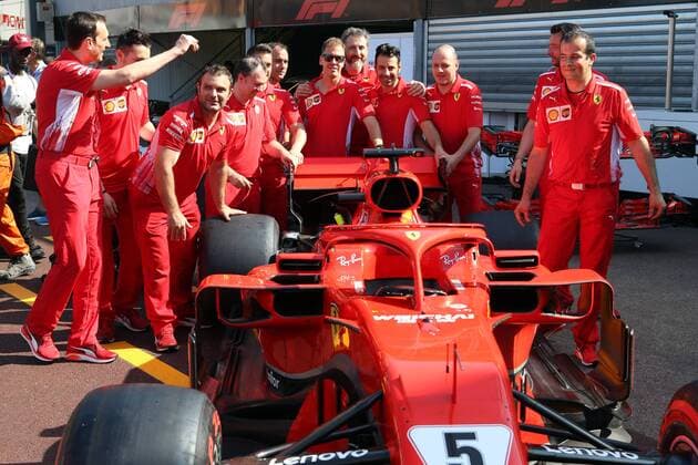 Photo4 LaPresse 25 03 2018 Monte Carlo, Monaco Grand Prix Formula One Monaco 2018 In the pic: Sebastian Vettel (GER) Scuderia Ferrari SF71H  Copyright: xPhoto4 LaPressex
