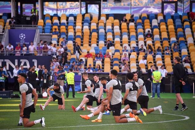 EQUIPE DE FOOTBALL DE LIVERPOOL FOOTBALL : Entrainement Liverpool - Ligue des Champions - Finale - 25 05 2018 AnthonyBIBARD FEP Panoramic 