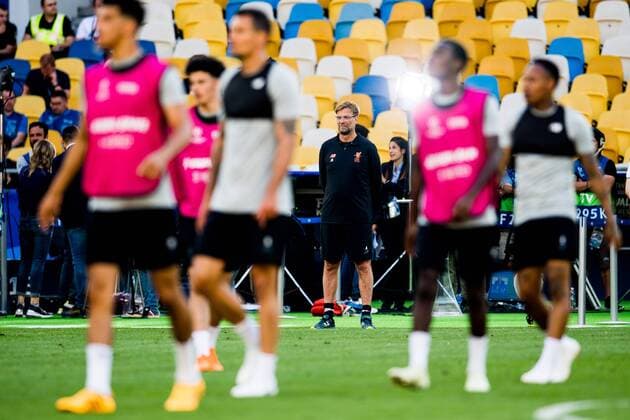 180525 Jürgen Klopp head coach of Liverpool during a training session on May 25, 2018 in Kyiv Photo Vegard Wivestad Grott BILDBYRAN Code VG 170176  Copyright: VEGARDxWIVESTADxGRoTT BB180525BB030