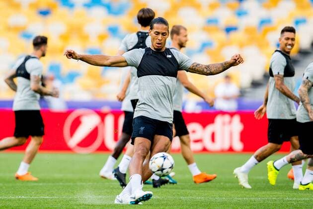 180525 Virgil Van Dijk of Liverpool during a training session on May 25, 2018 in Kyiv Photo Vegard Wivestad Gray BILDBYR N code VG 170176  Copyright: VEGARDxWIVESTADxGR¯TT BB180525BB045