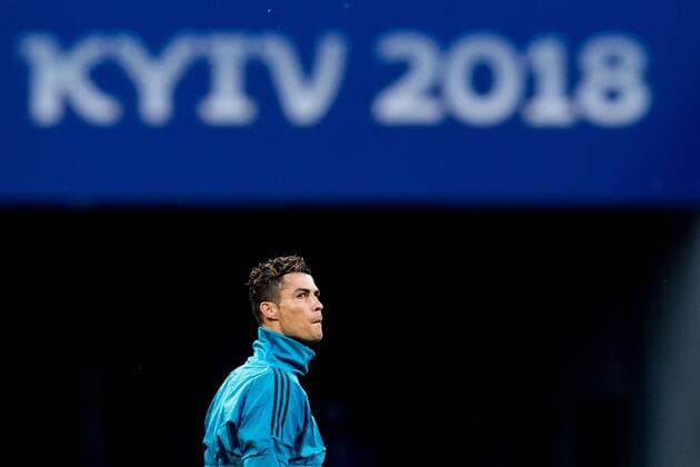 180525 Cristiano Ronaldo or Real Madrid during a training session on May 25, 2018 in Kyiv Photo Vegard Wivestad Cave BILDBYRAN Code VG 170177  Copyright: VEGARDxWIVESTADxGRoTT BB180525BB058