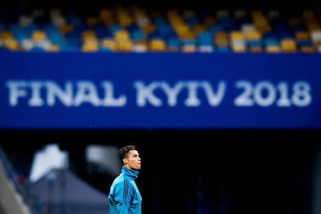 180525 Cristiano Ronaldo or Real Madrid during a training session on May 25, 2018 in Kyiv Photo Vegard Wivestad Cave BILDBYRAN Code VG 170177  Copyright: VEGARDxWIVESTADxGRoTT BB180525BB059