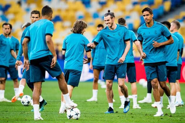 180525 Gareth Bale of Real Madrid during a training session on May 25, 2018 in Kyiv Photo Vegard Wivestad Grott BILDBYRAN Code VG 170177  Copyright: VEGARDxWIVESTADxGRoTT BB180525BB060