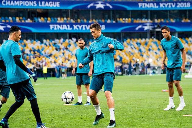 180525 Cristiano Ronaldo or Real Madrid during a training session on May 25, 2018 in Kyiv Photo Vegard Wivestad Cave BILDBYRAN Code VG 170177  Copyright: VEGARDxWIVESTADxGRoTT BB180525BB065
