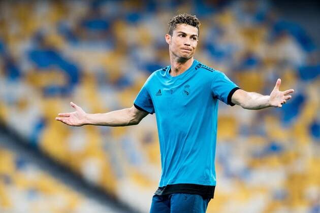 180525 Cristiano Ronaldo or Real Madrid during a training session on May 25, 2018 in Kyiv Photo Vegard Wivestad Cave BILDBYRAN Code VG 170177  Copyright: VEGARDxWIVESTADxGRoTT BB180525BB069