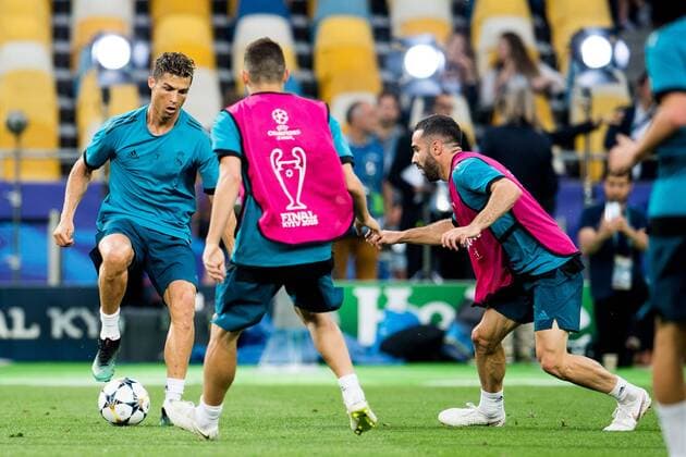 180525 Cristiano Ronaldo or Real Madrid during a training session on May 25, 2018 in Kyiv Photo Vegard Wivestad Cave BILDBYRAN Code VG 170177  Copyright: VEGARDxWIVESTADxGRoTT BB180525BB071