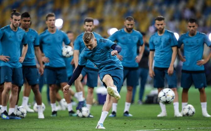 SOCCER - UEFA CL final, Liverpool vs Real, preview KIEV,UKRAINE,25.MAY.18 - SOCCER - UEFA Champions League, final, Liverpool FC vs Real Madrid CF, preview, training of Real. Image shows Toni Kroos (Madrid). GEPAxpictures xMaticxKlansek
