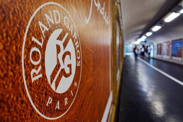 TENNIS - ATP Tennis Herren French Open 2018 PARIS,FRANCE,26.MAY.18 - TENNIS - ATP World Tour, French Open, Roland Garros, Grand Slam, preview. Image shows the Roland Garros logo. GEPAxpictures xMatthiasxHauer