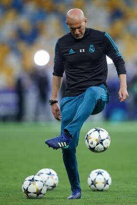 SOCCER - UEFA CL final, Liverpool vs Real, preview KIEV,UKRAINE,25.MAY.18 - SOCCER - UEFA Champions League, final, Liverpool FC vs Real Madrid CF, preview, training of Real. Image shows head coach Zinedine Zidane (Madrid). GEPAxpictures xMaticxKlansek