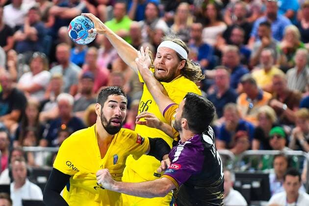 2018.05.26 Kolonia Pilka reczna Velux EHF FINAL4 Champions League Liga Mistrzow polfinal HBC Nantes - Paris Saint-Germain Handball N Z Mikael Hansen Foto Pawel Andrachiewicz PressFocus 2018.05.26 Cologne Handball Velux EHF FINAL4 Champions League semifinal HBC Nantes - Paris Saint-Germain Handball Mikael Hansen Photo Pawel Andrachiewicz PressFocus NEWSPIX.PL --- Newspix.pl  20180526_PF_PA079