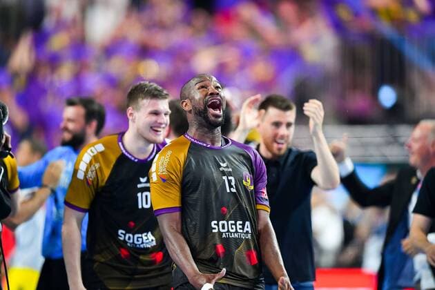 2018.05.26 Kolonia Pilka reczna Velux EHF FINAL4 Champions League Liga Mistrzow polfinal HBC Nantes - Paris Saint-Germain Handball N Z radosc wygrana nantes Rock Feliho Foto Pawel Andrachiewicz PressFocus 2018.05.26 Cologne Handball Velux EHF FINAL4 Champions League semifinal HBC Nantes - Paris Saint-Germain Handball radosc wygrana nantes Rock Feliho Photo Pawel Andrachiewicz PressFocus NEWSPIX.PL --- Newspix.pl  20180526_PF_PA088