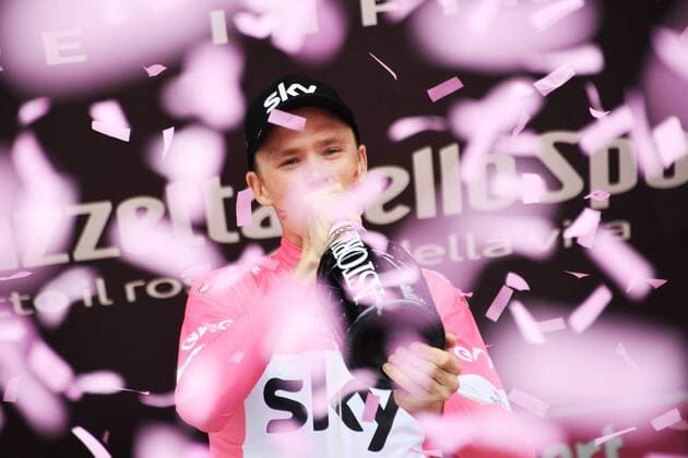 Themen der Woche - SPORT KW21 Bilder des Tages - SPORT Giro d Italia, Chris Froome verteidigt Gesamtwertung auf der 20. Etappe Photo Gian Mattia D Alberto - LaPresse 2018-05-26 CERVINIA (Italy) Cycling Giro d Italia 2018 - 101th edition - stage 20 SUSA - CERVINIA In the pic: FROOME Chris (GBR) (TEAM SKY) , pink jersey  Copyright: xGianxMattiaxD Alberto LaPressex