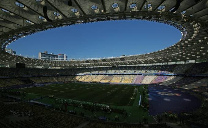 General view of the stadium during the UEFA Champions League Final match at the NSK Olimpiyskiy Stadium, Kiev. Picture date 26th May 2018. Picture credit should read: David Klein Sportimage EDITORIAL USE ONLY. No use with unauthorised audio, video, data, fixture lists, club league logos or live services. Online in-match use limited to 120 images, no video emulation. No use in betting, games or single club league player publications.
