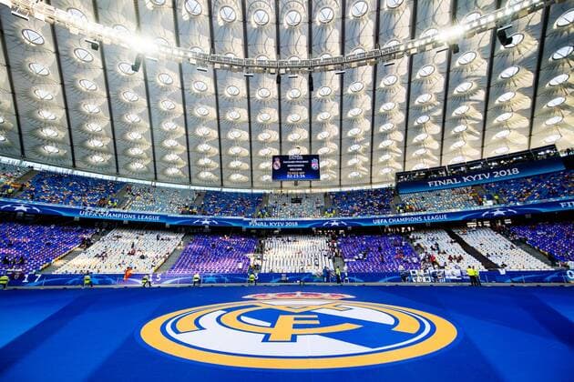 180526 General interior view of NSC Olimpiyskiy stadium ahead of the UEFA Champions League final between Real Madrid and Liverpool on May 26, 2018 in Kyiv Photo Vegard Wivestad Grott BILDBYRAN Code VG 170178  Copyright: VEGARDxWIVESTADxGRoTT BB180526BB493
