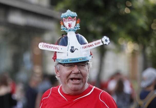 Liverpool fans make their way to the stadium during the UEFA Champions League Final match at the NSK Olimpiyskiy Stadium, Kiev. Picture date 26th May 2018. Picture credit should read: David Klein Sportimage EDITORIAL USE ONLY. No use with unauthorised audio, video, data, fixture lists, club league logos or live services. Online in-match use limited to 120 images, no video emulation. No use in betting, games or single club league player publications.