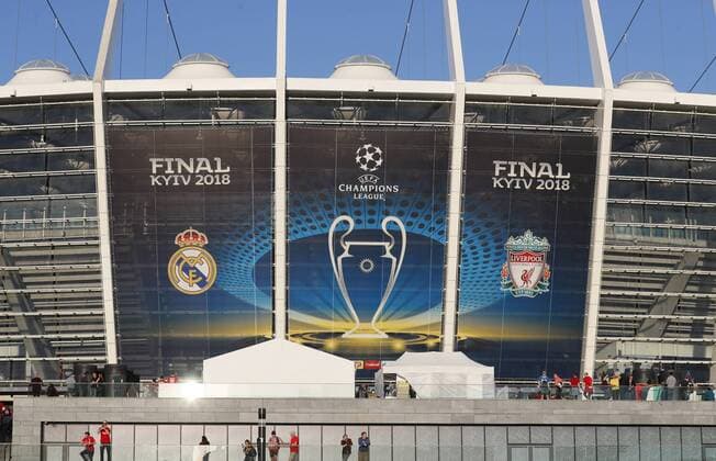 General view of stadium during the UEFA Champions League Final match at the NSK Olimpiyskiy Stadium, Kiev. Picture date 26th May 2018. Picture credit should read: David Klein Sportimage EDITORIAL USE ONLY. No use with unauthorised audio, video, data, fixture lists, club league logos or live services. Online in-match use limited to 120 images, no video emulation. No use in betting, games or single club league player publications.