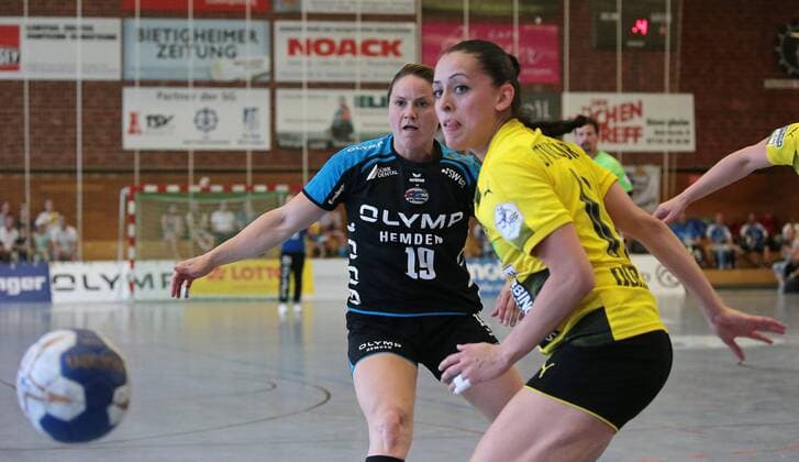 26 05 2018 Germany Bietigheim Handball Bundesliga Women 26 Gameday League Season 2017 2018 SG BBM Bietigheim v Borussia Dortmund v l Anna Loerper BBM Svenja Huber BVB