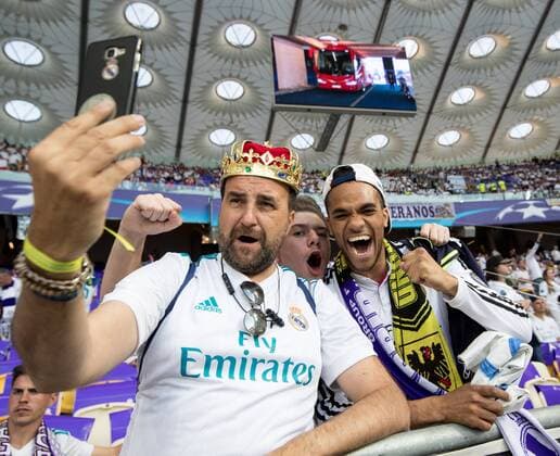 SOCCER - UEFA CL final, Liverpool vs Real KIEV,UKRAINE,26.MAY.18 - SOCCER - UEFA Champions League, final, Liverpool FC vs Real Madrid CF. Image shows the fans of Madrid. GEPAxpictures xMaticxKlansek